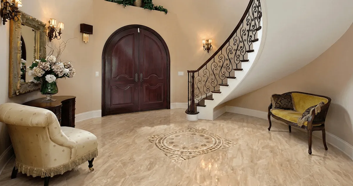 Entrance hall with professionally installed ceramic tile flooring in Chattanooga TN